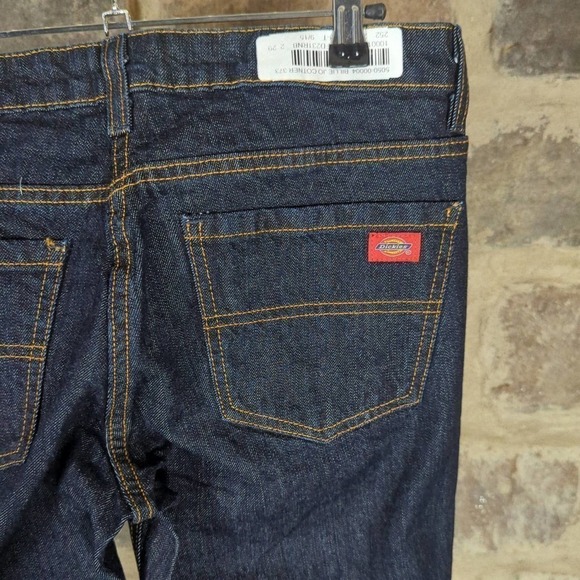 Dickies Crafted For Women Relaxed Fit Dark Wash Structured Jeans Size 2 Workwear - Picture 8 of 14